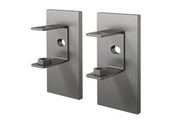 Zack Soportes de Pared para Montaje Adhesivo Linea 3x6 cm Set 2 Unidades